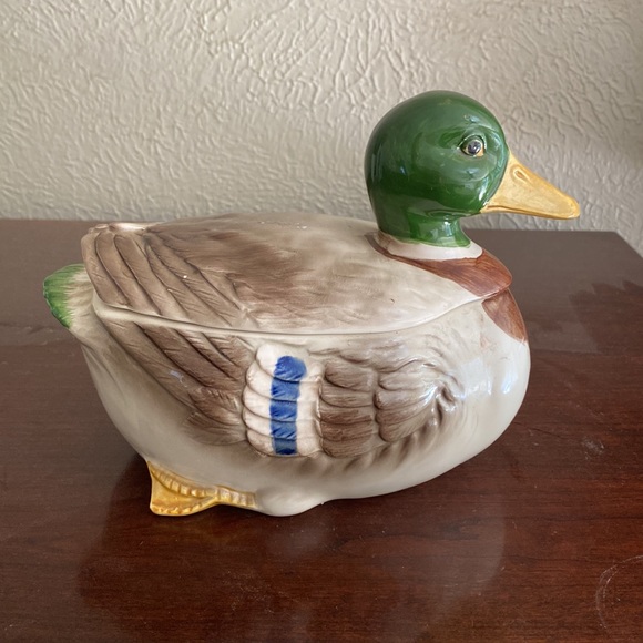 Vintage, Otagiri Ceramic mallard Duck with removable lid - Picture 3 of 10